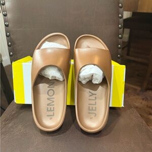 Lemon Jelly Women's Tan Slide Sandals